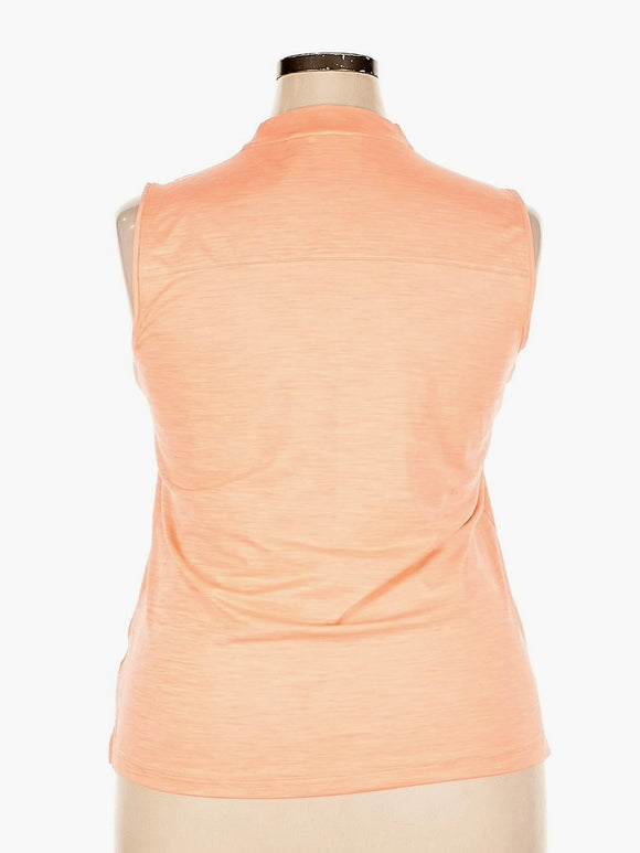 Lady Hagen Coral Heather Sleeveless Golf Polo Size 1X