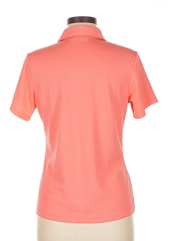 Lady Hagen Coral Short Sleeve Golf Polo Size M