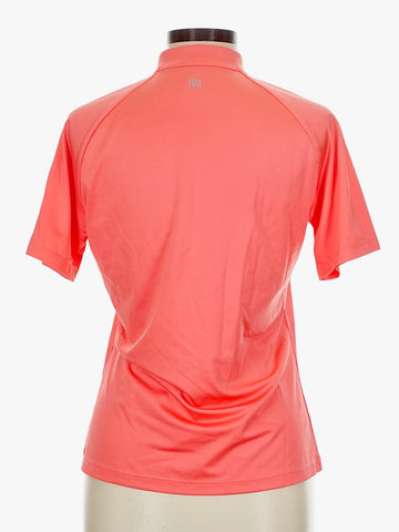 Tail Women's Coral Short Sleeve Zip Mock Golf Top Size M  MSP$90 - 0
