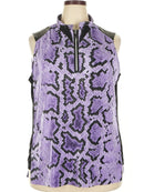 Jamie Sadock Purple & Black Snakeskin Print Sleeveless Golf Top Size XXL-1