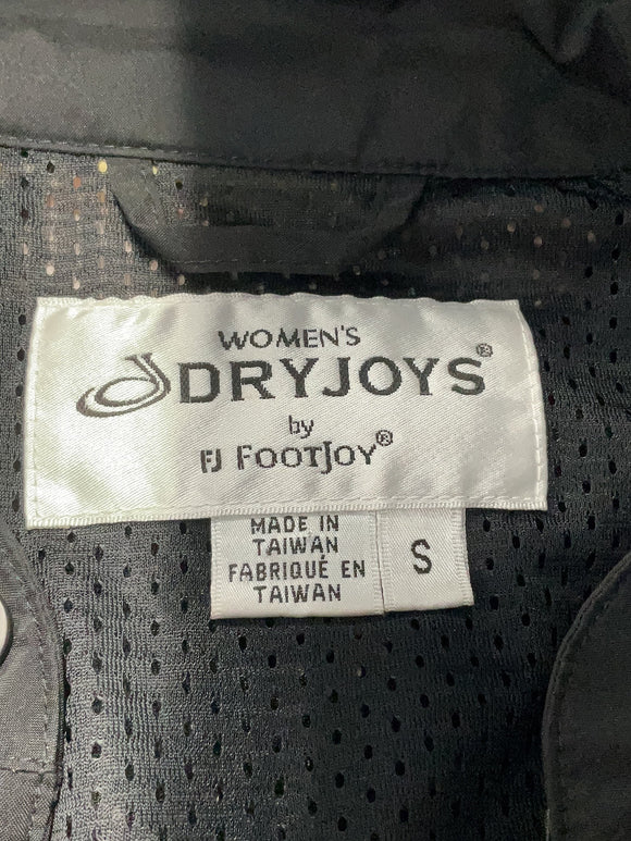 Women's Footjoy Black DryJoys Golf Rain Jacket Size S