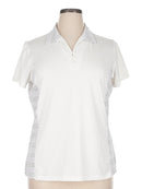 Lady Hagen White Golf Polo w/ Striped Accents Size XL-1