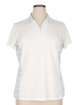 Lady Hagen White Golf Polo w/ Striped Accents Size XL