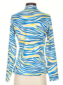 Tail Activewear Kit Long Sleeve Golf Top - Zebra Tails Size S MSP$100 - 0