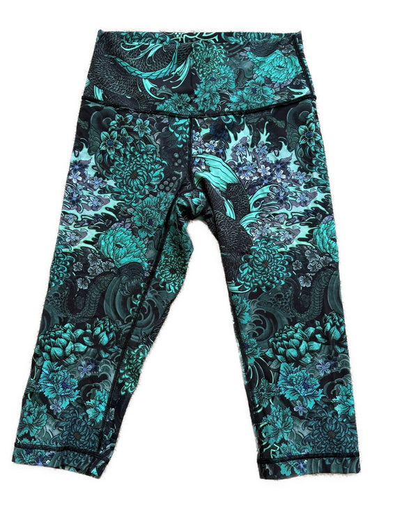 Lululemon Wunder Under Hi-Rise 17" Memoir Multi Green Legging Size 8