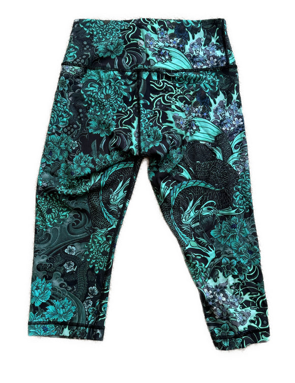 Lululemon Wunder Under Hi-Rise 17" Memoir Multi Green Legging Size 8