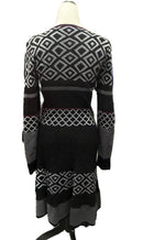 Krimson Klover Black & Gray Geo Scoop-neck Sweater Dress Size M MSP$149-2