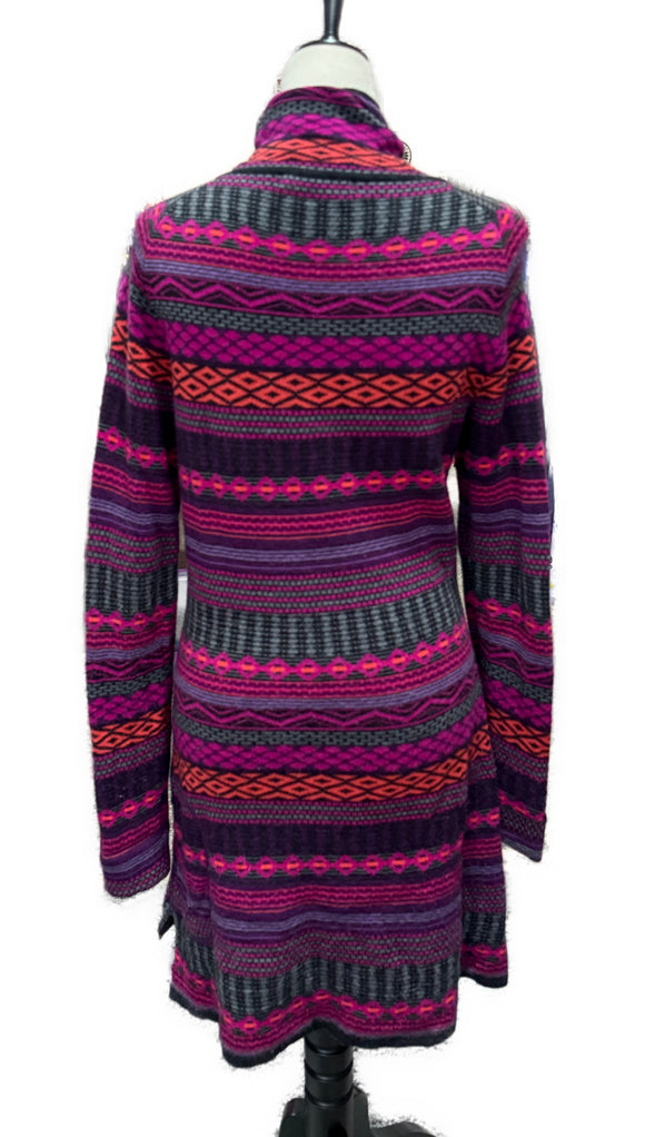 Krimson Klover Pink, Purple & Gray Merino Sweater Dress Size L MSP$119