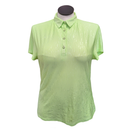 Jamie Sadock Women's Short Sleeve Lime Textured Snap Golf Top Size L MSP$95-1