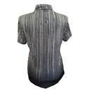 New Jamie Sadock Women's Black Striped Golf Top L MSP$98-2