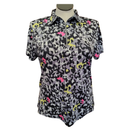 Jamie Sadock Simplicite Gray & Black Animal Print Golf Top Size L-1