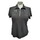 Jamie Sadock Women's Black Short Sleeve Golf Top Size L MSP$95-1