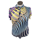 Jamie Sadock Pink & Purple Crunch Short Sleeve Golf Top Size L MSP$95-1