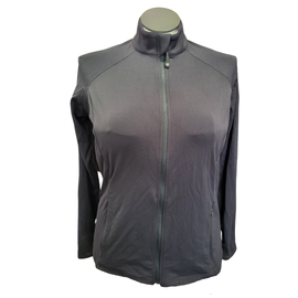 Ibkul Women's Black Full-Zip Jacket w/ Sleeve Logo Size XL MSP$122