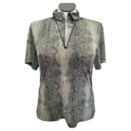 Jamie Sadock Gold Reptile 1/4 Zip Golf Polo Size L