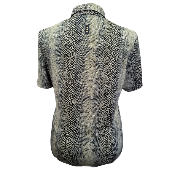 Jamie Sadock Gold Reptile 1/4 Zip Golf Polo Size L