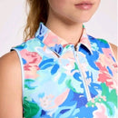 New Walter Hagen Women's Performance 11 Sleeveless Golf Polo - Blue Gouache Floral MSP$55-3