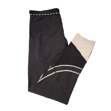 Zyia Active Black & Gray Women's Leggings w/ Logo Size 12