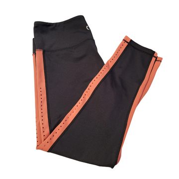 Zyia Active Black & Dark Peach Women's Leggings Size 12
