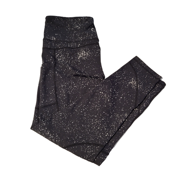 Zyia Active Black & Gray Speckled Women's Leggings Size 12
