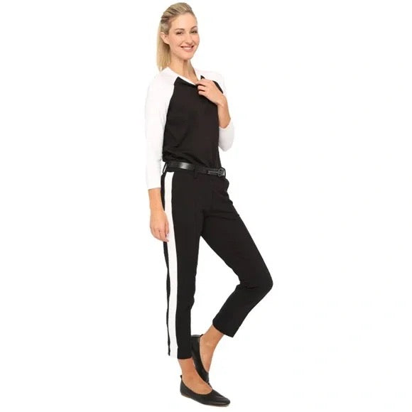 New Belyn Key Black Alice Crop Commuter Golf Pant Size L MSP$152