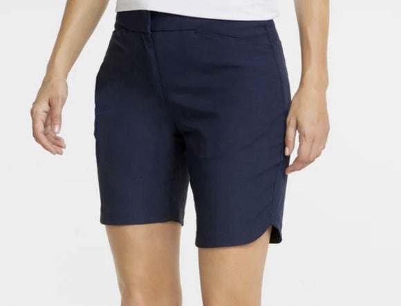 New Puma Women's Navy Bermuda Golf Shorts Size M MSP$65