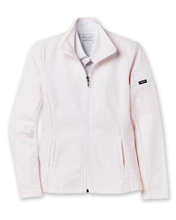 New Straight Dow Swing Golf Jacket - Soft Pink Leaves Size M MSP$115
