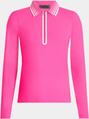 New G/Fore Women's Silky Tech Long Sleeve Quarter Zip Polo w/ Logo MSP$120-3