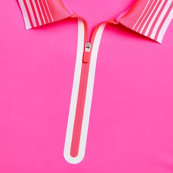 New G/Fore Women's Silky Tech Long Sleeve Quarter Zip Polo w/ Logo MSP$120