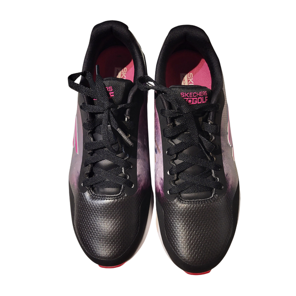 Skechers Women's Arch Fit GO GOLF Max 2 Golf Shoes - Black/Pink Size 7