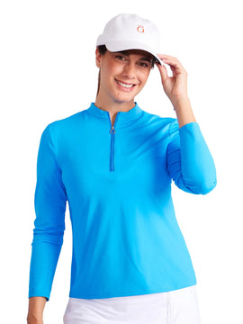 New Kinona Backswing Beauty Longsleeve Golf Top- French Blue MSP$134