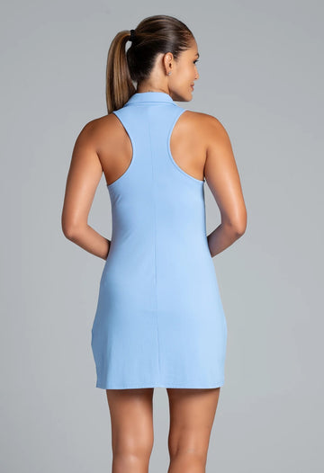 New Ibkul Solid Periwinkle Tennis Dress MSP$120 - 0