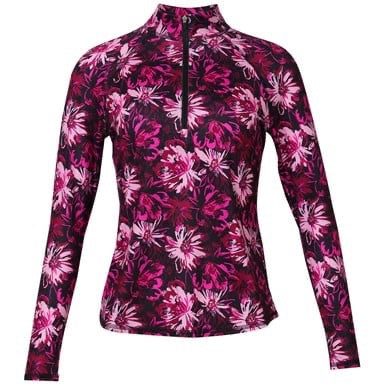 New Jofit Women's Artsy Floral 1/4 Zip Golf Pullover Size S MSP$