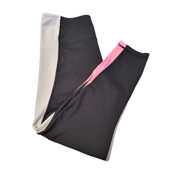 Zyia Active Black, White & Pink Colorblock Women's Leggings Size 12