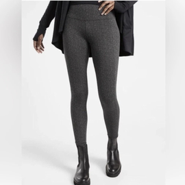 Athleta Delancey Textured Tight Textured Stripe Black & Nightfall Legging Size M