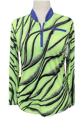 New Jamie Sadock Sunsense Long Sleeve Golf Top - Voltage MSP$99
