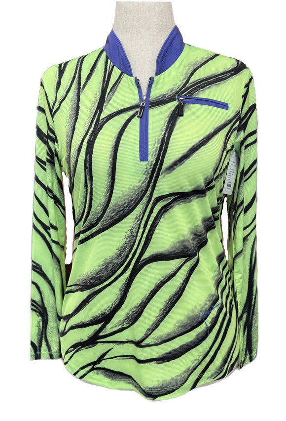 New Jamie Sadock Sunsense Long Sleeve Golf Top - Voltage MSP$99