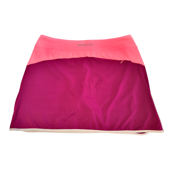 Annika by Cutter & Buck Hot Pink/Plum Colorblock Golf Skort Size XL