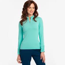 New EP NY Zip Mock w/ Shirring - Bay Size M