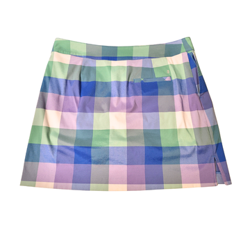 Izod Golf Blue Green Buffalo Check Skort Size 10 - 0