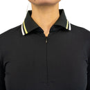New Belyn Key Penny Long Sleeve Golf Top - Onyx/Lemon Size S MSP$136-2