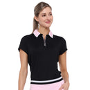 New Belyn Key Birdie Cap Sleeve Top - Black/Cherry Blossom Size L MSP$118-1