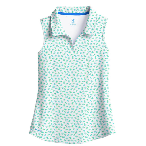New Scales Gear Loggerhead Sleeveless Golf Polo Size S MSP$80