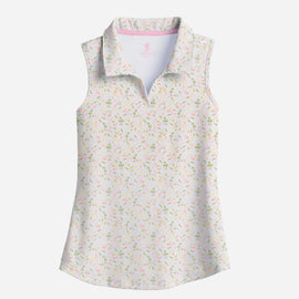 New Scales White Vacay Sleeveless Golf Polo Size S MSP$80