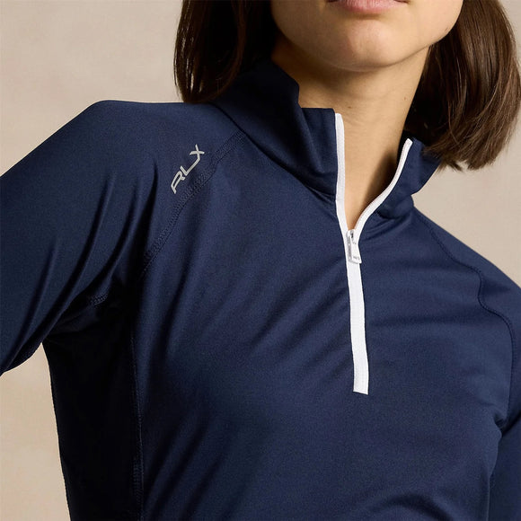 New Ralph Lauren RLX Women's Navy Performance Quarter Zip MSP$168