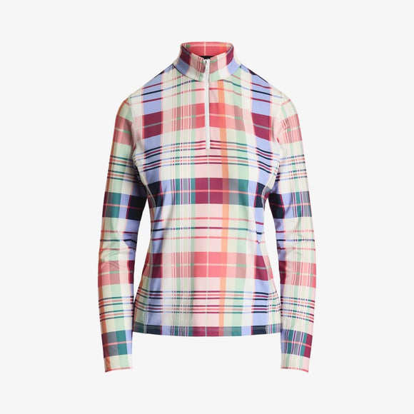 New RLX Women's Plaid Stretch Jersey Golf Pullover MSP$168