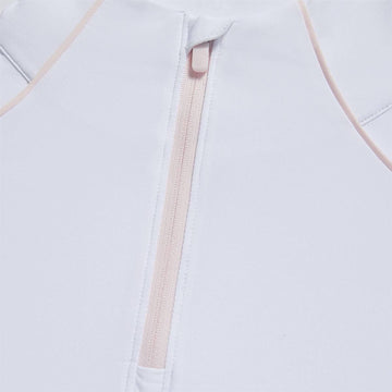 New G/Fore Women's White Silky Tech Nylon 1/4 Zip Base Layer Size S MSP$140 - 0