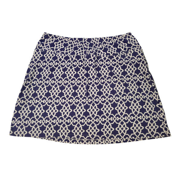 Ibkul Blue & White Patterned Women's Golf Skort Size L MSP$96