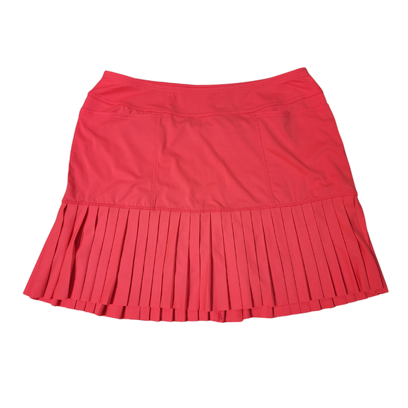 New Jofit Knife Pleat Golf Skort in Neon Coral - Size XL. MSP$96