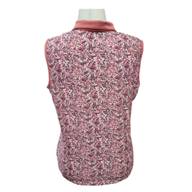 New Ahead Performance Coral Speckled Sleeveless Polo w/ Logo - 0